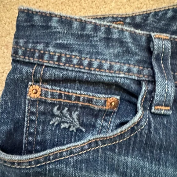 Eddie Bauer Dark Wash Boot Cut Jeans w/ embroidered details - Picture 6 of 7